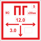 Табличка Пожарный гидрант с дополнительной информацией